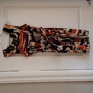 Multi coloured wasted dress